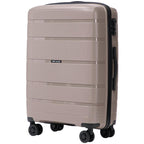 Maleta Rígida de 24" 65 × 44 × 25 Cm / Color Champán / Equipaje Resistente a Daños / ASA TELESCÓPICA / 4 Ruedas Dobles de 360° / Cerradura con Código / Asas Laterales y Superiores HAWFINCH