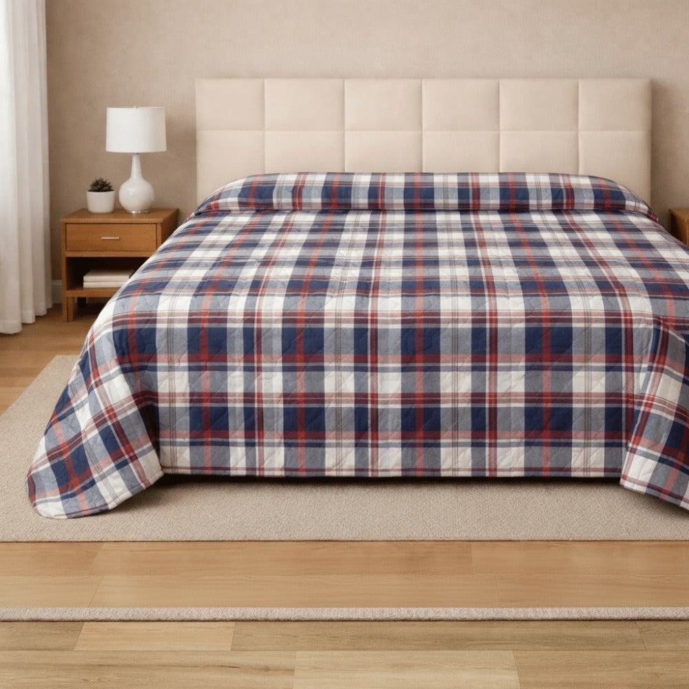Colcha Bouti Microfibra Reversible Estampada – Colcha Verano y Entretiempo Ligera y Transpirable, Acolchado Pinsónico para Todas las Estaciones, Sin Fundas de Almohada