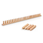 Kit de 4 Piezas para Tejer Mantas con Telar Manual de Madera - Artesanía DIY para Principiantes, Hecho a Mano para Mantas Acogedoras, Colchas y Afganos, Ideal para Artesanos DIY