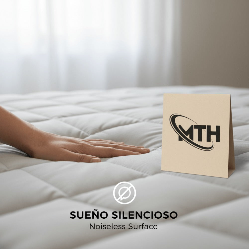 Protector de colchón acolchado impermeable, transpirable y suave - Funda elástica de colchón con bolsillo profundo de 30 cm para protección de la superficie cómoda
