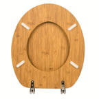 Asiento de inodoro con cierre suave de madera | Para baño y sustitución rápida
