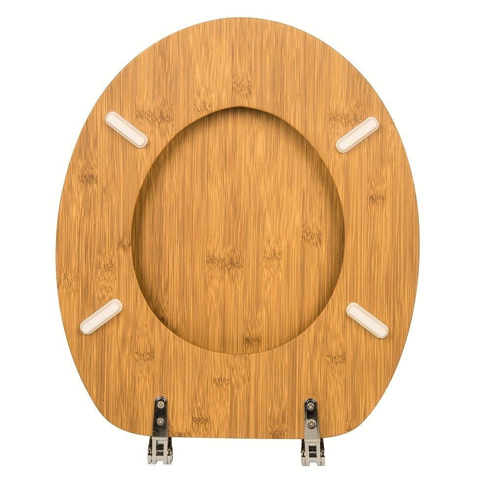 Asiento de inodoro con cierre suave de madera | Para baño y sustitución rápida