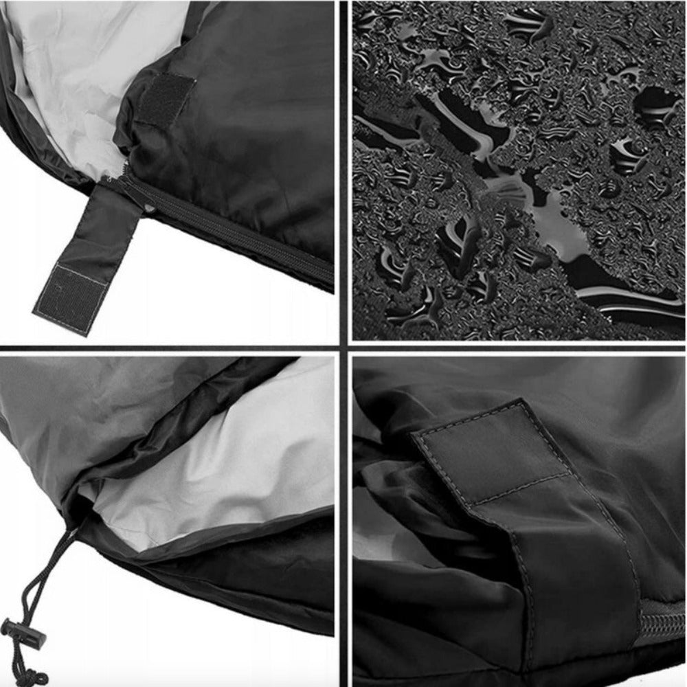 Funda para Saco de Dormir de Camping, Manta de Viaje con Capucha y Cremallera 210X75 Cm, Ligera 500G. Saco de Dormir Hipoalergénico para Excursiones de Camping y Senderismo. Gran Tamaño con Libertad de Movimiento. Bolsa Compacta de Fácil Transporte. Aisla