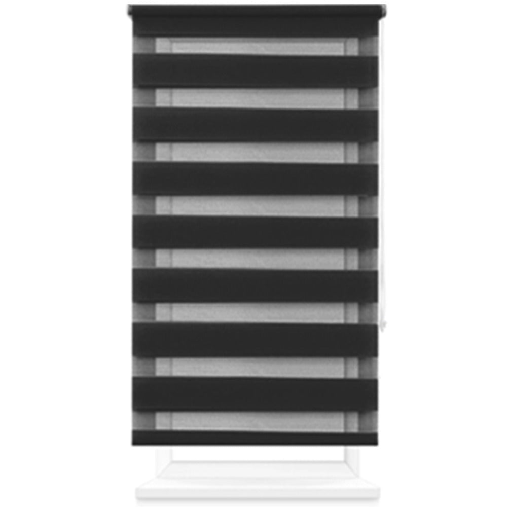 Estor enrollable de día y noche de doble capa, sin taladro, fácil instalación, resistente y duradero