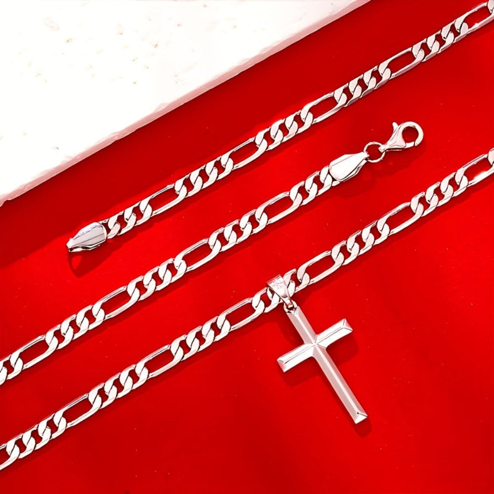 Una cadena plateada brillante hecha de plata 925, perfecta para complementos de mujer. Ideal como regalo para mujeres, ya sea para el Día de San Valentín, madres e hijas, aniversarios o parejas. También es adecuada como regalo para hombres, complementos Y