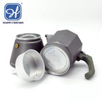 Cafetera Italiana Espresso de Aluminio para Inducción Vitro Gas Eléctrica. Cafetera de distintos tamaños 6/9/12 Tazas - Happy Friends