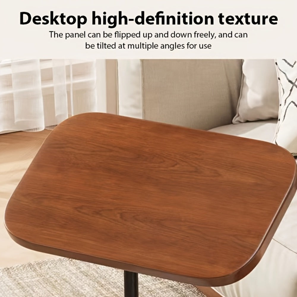 Mesa plegable para portátil de 1 pieza, mesa móvil y ajustable, mesa para portátil que ahorra espacio con almacenamiento, construcción duradera, adecuada para escritorios de oficina en casa, mesas de centro y sofás junto a la cama