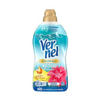 Paquete de 4 suavizantes de tela Vernel de aromaterapia para 4*60 lavados (Maldivas-Delicado, Lirio Irresistible, Té Blanco/Té) - Paquete de 4 suavizantes de tela Vernel de aromaterapia Cielo Azul para 4*55 lavados - Paquete de 4 suavizantes de tela Verne