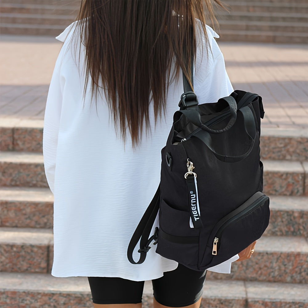 Mochila espaciosa para mujer, diseño casual ligero, versátil para viajes de negocios cortos, apta tanto para hombres como para mujeres, y se puede usar como una bandolera de un solo hombro