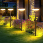 4/6/ Paquete de Luces Solares para Jardín, 40LM Luces Solares Exteriores Brillantes, Hasta 14 Horas, 78.74cm de Altura, Luces Solares para Senderos Exteriores IPX5, Encendido/Apagado Automático para Patio, Jardín, Césped y Caminos