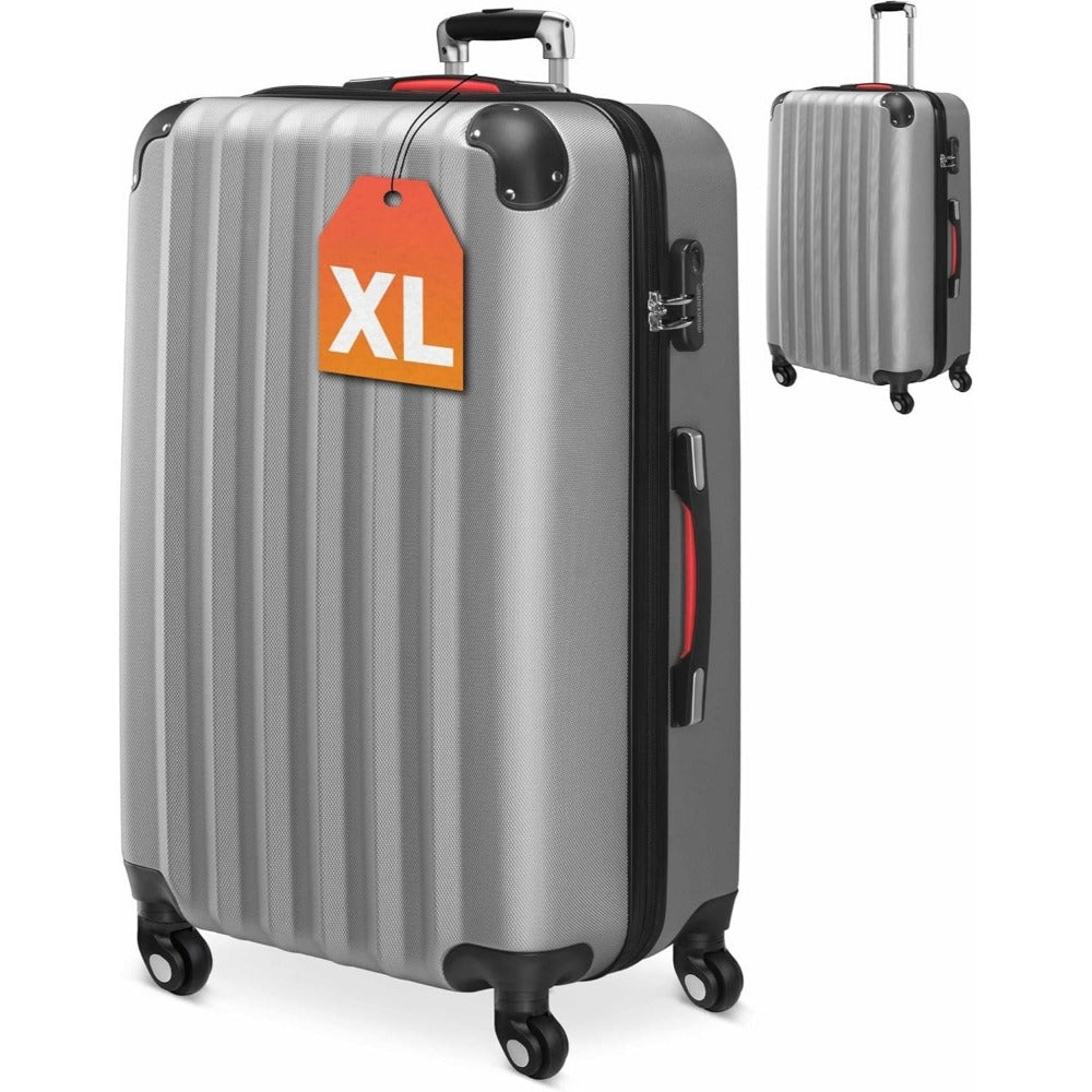 MONZANA® Maleta Rígida Baseline XL Color Negro Equipaje de viaje 90L peso 3,5Kg con ruedas 360° trolley 2 asas valija