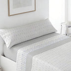 Juego de ropa de cama (Sábana ajustable, Cubrecama, Funda de almohada) | Juego de sábanas estampadas de 3 piezas | Primavera/Verano | Múltiples estilos | Tejido suave | 180cm - Múltiples tamaños disponibles