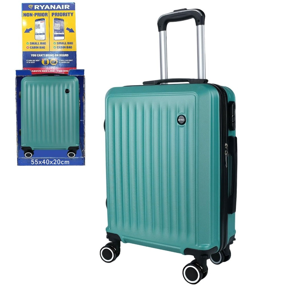 Maleta De Cabina Exclusiva Para Vuelos Europeos, Ideal Para Vacaciones De Verano Y Viajes A La Playa. Dimensiones Precisas De 55×40×20 Cm, Diseño Rígido Resistente Con 4 Ruedas Giratorias 360°, Tirador Telescópico Suave Y Cerradura De Seguridad. Ligera Y