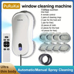 PuRuiKai M8 Robot Inteligente para Limpieza de Ventanas, Mini Robot Automático Bidireccional con Rociador, Control Remoto Eléctrico Programable, Regalo de Halloween