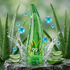 Gel de Aloe Vera 99% de 120 g, Cuidado de la Piel Hidratante Profundo y Calmante, Botella Bonita con Forma de Hoja, Crema Facial Diaria y Loción Corporal