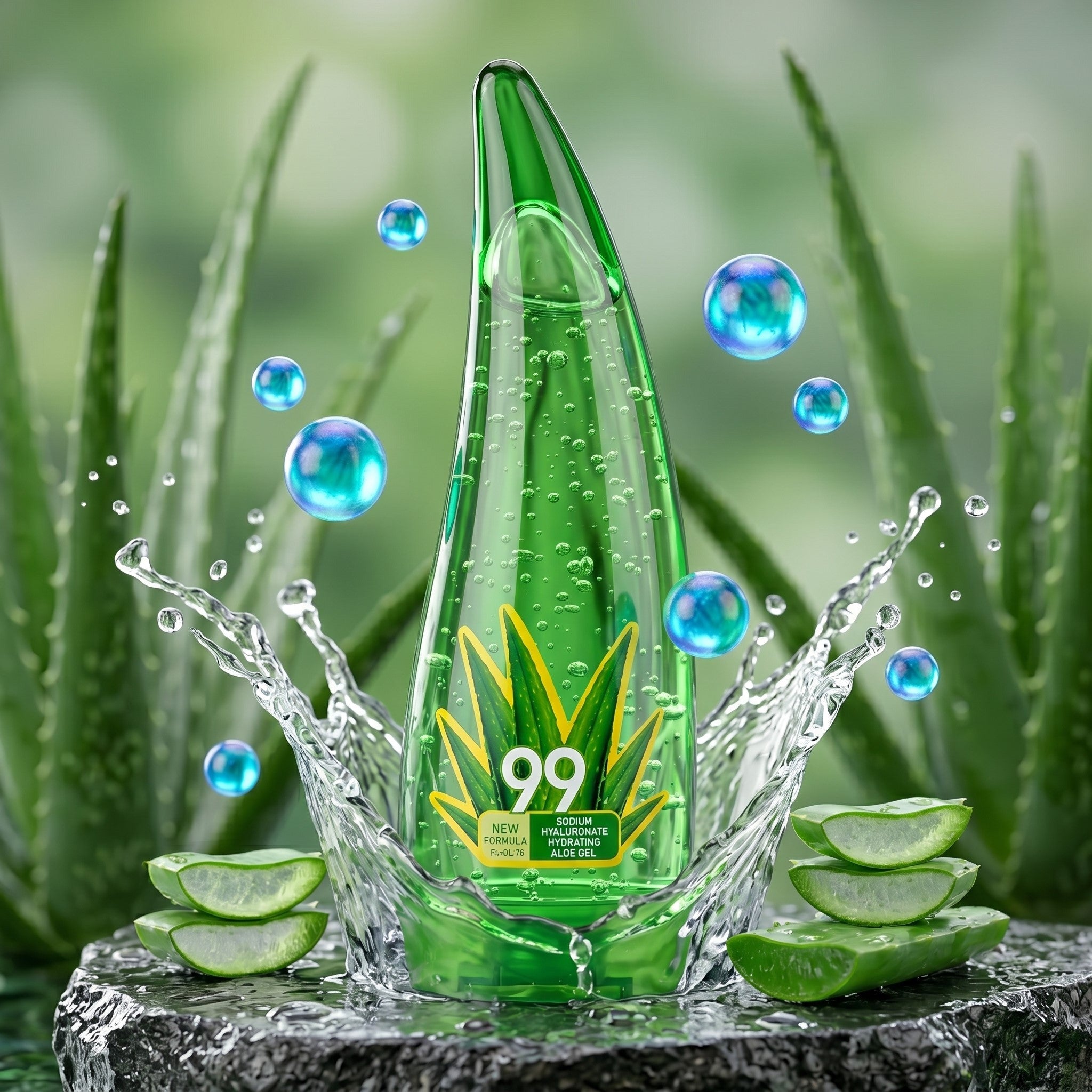 Gel de Aloe Vera 99% de 120 g, Cuidado de la Piel Hidratante Profundo y Calmante, Botella Bonita con Forma de Hoja, Crema Facial Diaria y Loción Corporal