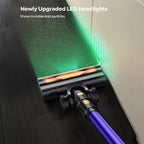 Laresar X11 Aspiradora Inalámbrica 550W/46Kpa para el hogar, Aspiradora de varilla anti-enredos de 60 minutos, Aspiradora recargable de doble mano ligera con aromaterapia para pelo de mascotas, alfombras y pisos, limpieza de primavera