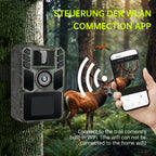 Cámara de Rastreo WiFi Solar - Cámara Recargable con Batería Integrada 5000mAh - 4K 64MP para Monitoreo y Observación del Medio Ambiente, Visión Nocturna, Compatible con Tarjeta de Memoria hasta 64GB e IP67 a Prueba de Agua (Versión sin Wifi)