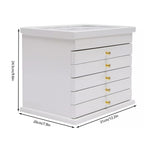 Organizador de Joyas de 6 Niveles con Cajones Extraíbles, Diseño Elegante de Flores, Almacenamiento Duradero para Anillos/Collares, Regalo Ideal para Mujeres