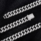 Juego de Joyería de Plata 925 con Cadena Cubana Incrustada con Zirconia 5A, Cadena Gruesa de Moda Hip-hop Casual, Ambiente de Lujo Generoso, Decoración para Fiestas y Banquetes, Hipoalergénico, El Mejor Regalo para Él, Empaque en Caja de Regalo Exquisita