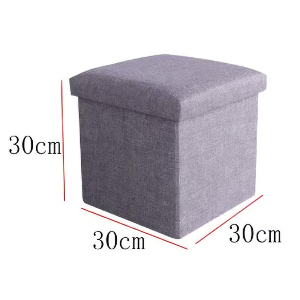 Reposapiés otomano de almacenamiento, taburete plegable para pies, caja de almacenamiento, taburete para el hogar, taburete para pies, banco, caja grande para guardar ropa de lino