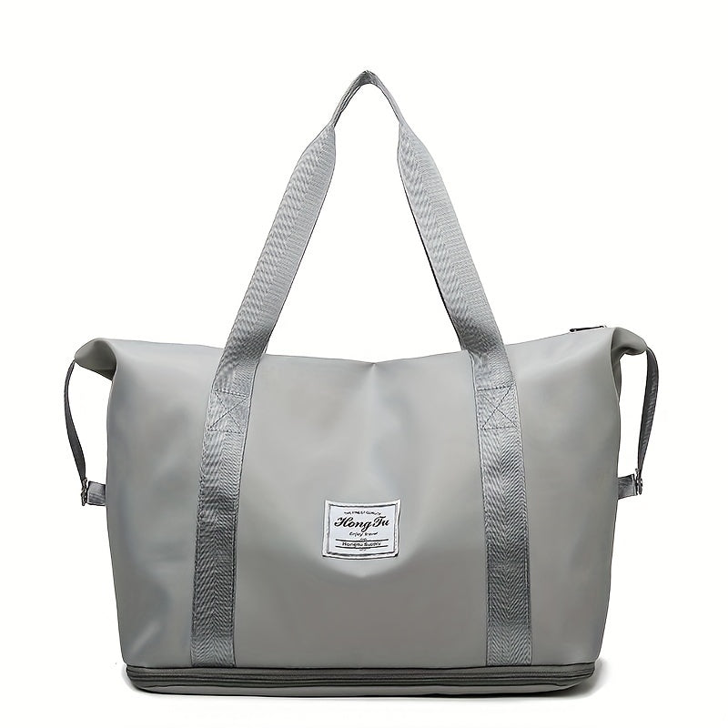 Bolso de mano de gran capacidad, equipaje de fin de semana ligero de nailon, bolsa de viaje portátil para gimnasio y almacenamiento