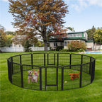 Corral para cachorros Costoffs de 65 cm de ancho x 80 cm de alto con paneles de malla, recinto plegable para perros con puerta y estacas de sujeción para uso en interiores y exteriores
