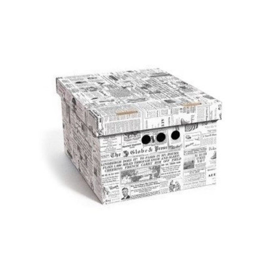 Caja de almacenamiento decorativa de cartón, 1 pieza, con estampado, para ropa, artículos pequeños, documentos, ideal para hogar, oficina o armario, dimensiones: 35x26.3x18.6 cm