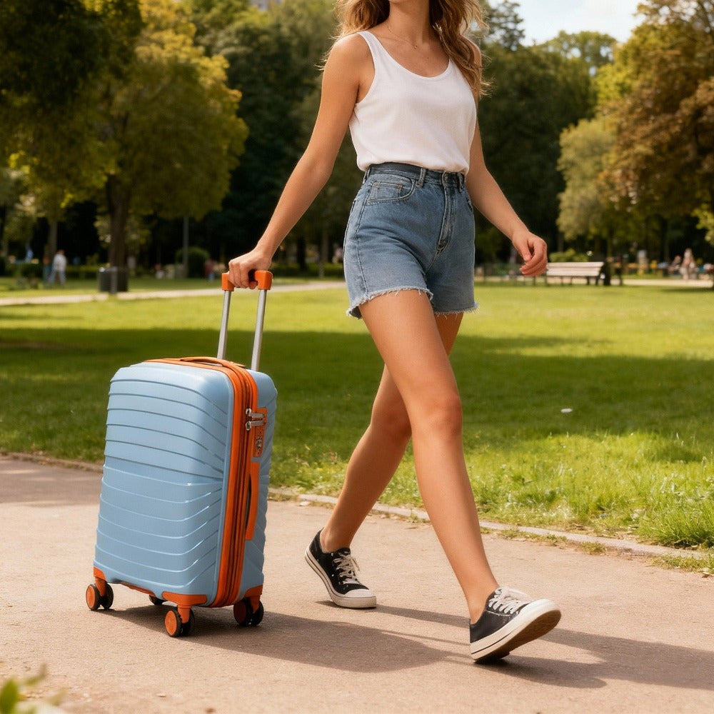 Maleta Nueva de 20 Pulgadas 100% PP | Resistente a Golpes y No Deformable | Diseño Expandible | Lista para Vuelos | Ideal para Aventuras de Viaje y un Regalo Práctico Perfecto para Amigos