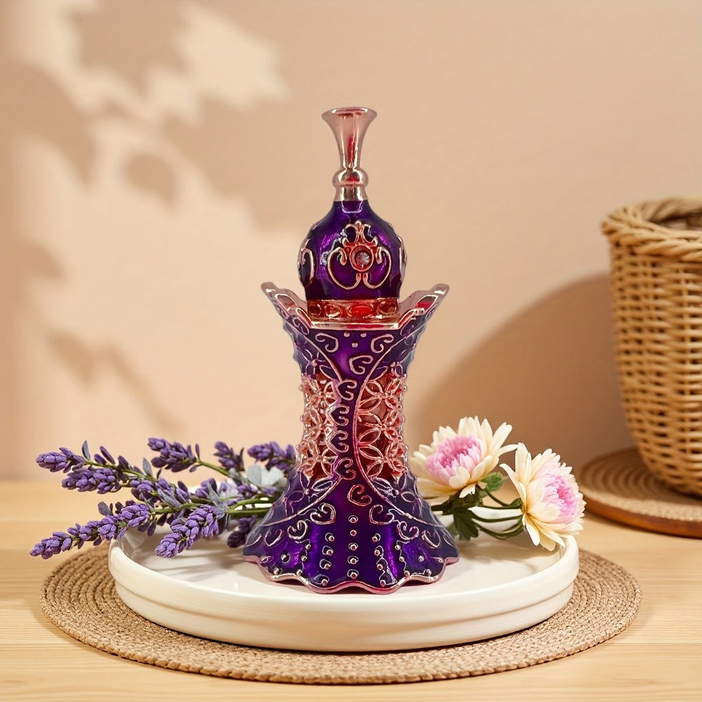Aceite de perfume árabe para mujer que abre con rosa, mezclado con vainilla cálida y dulce, y termina con notas de almizcle y madera entrelazadas y asentadas, dejando una fragancia duradera y memorable. Su pequeño tamaño lo hace fácil de llevar