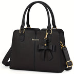 RAINS MORE Bolso de Mano Mediano para Mujer de Cuero Sintético, Bolso de Moda Antirrobo para Mujer, Bolso de Hombro, Bolso Cruzado, Adecuado para el Trabajo, Negocios y Ocio
