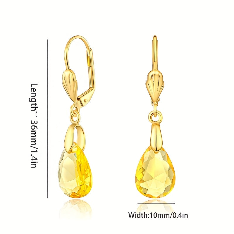 Arete de Cristal Sintético Verde Elegante en Plata 925 para Mujeres, Regalo Perfecto para San Valentín, Navidad y Uso Diario, Incluye Caja de Regalo Hermosa