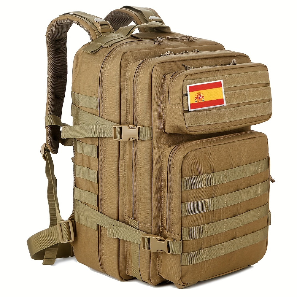 45L Mochila Táctica para Senderismo al Aire Libre para Mujeres/Hombres, Mochila Deportiva de Ciclismo y Fitness con Sistema MOLLE, Bolsa de Viaje para Escalada y Trekking, Estilo Poliéster 3 Días, Mochila Táctica para Deporte y Emergencias