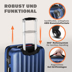 Monzana Maleta rígida Baseline L color Negro equipaje de viaje 62 L peso 2,8 Kg con ruedas 360° trolley 2 asas valija