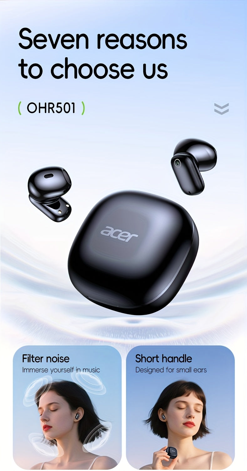 Auriculares Bluetooth | Los auriculares inalámbricos Acer OHR501 presentan un diseño semi-intrauditivo con cancelación de ruido, lo que