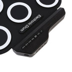 Batería electrónica, 7 pads enrollables, kit de batería midi portátil con altavoz incorporado/pedales/tomacables para auriculares, excelente regalo de vacaciones para principiantes