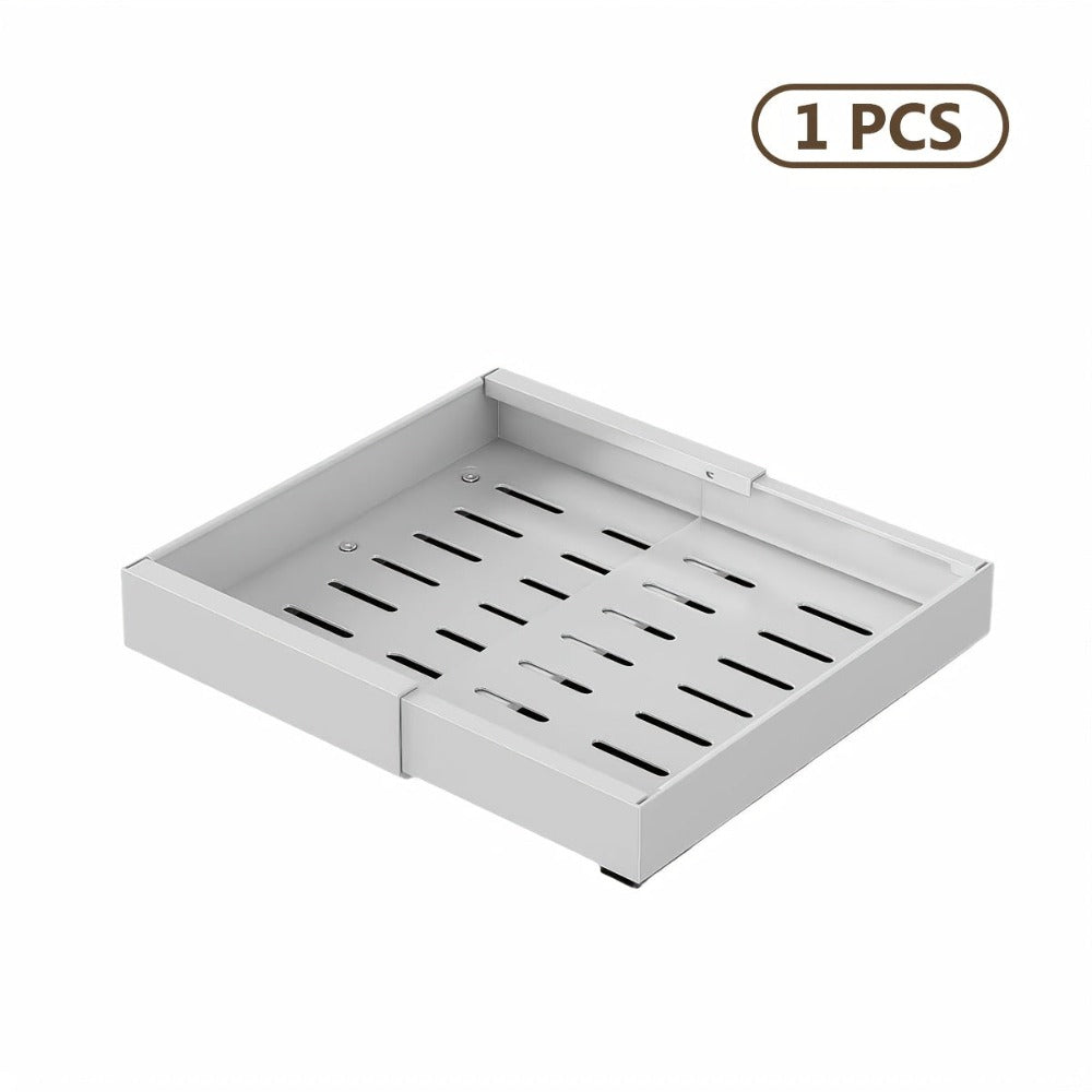Organizador de gabinete extraíble y expandible de alta resistencia, con 3 rieles silenciosos, ancho ajustable (30.99 cm - 51.99 cm), apto para gabinetes de cocina, estantes extraíbles de gabinete