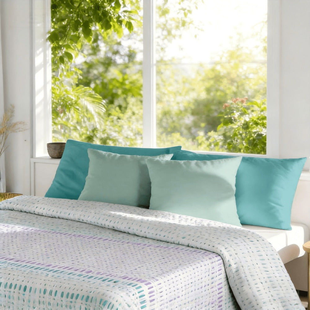 Colcha Reversible de Verano Bouti, Edredón de Microfibra Estampado, Ligera y Transpirable para Todas las Estaciones, Manta Fina para Primavera y Verano (Sin Fundas de Almohada)