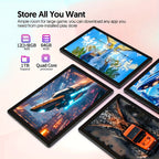 Tablets | Tableta Android 15 de 10.1 pulgadas, 12(3+9)GB RAM, 64GB ROM, con teclado, ratón, lápiz óptico y funda protectora, pantalla IPS de