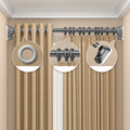 Barra de Cortina de Ducha, Antideslizante, Sin Taladro, de Acero Inoxidable, Extensible Telescópica, Anticorrosiva y Antideslizante, Barra de Tensión, Opción de Montaje en Pared, Uso Versátil, Diseño Moderno y Elegante | Característica Antideslizante, Cor