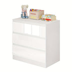 1 unidad de cajones de almacenamiento, cómoda, organizador de almacenamiento, muebles para el hogar, puede ser un tocador, gabinete de almacenamiento con 3 cajones, dormitorio, sala de estar, baño, blanco, 80X78X48Cm