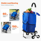 Carrito de Escaleras Plegable VEVOR con 6 Ruedas y Bolsa de Almacenamiento de 36L