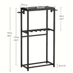 Soporte vertical, estantería, soporte para guitarra, estante para guitarras acústicas, eléctricas y bajos, soporte multiguitarra para guitarras, accesorios para amplificador de guitarra, apto para hogar, estudio de música, marrón y , estante de pie
