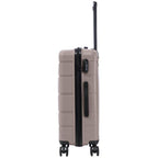 Maleta Rígida de 24" 65 × 44 × 25 Cm / Color Champán / Equipaje Resistente a Daños / ASA TELESCÓPICA / 4 Ruedas Dobles de 360° / Cerradura con Código / Asas Laterales y Superiores HAWFINCH