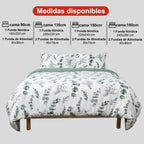 H HANSEL HOME Juego de Funda Nórdica Microfibra Transpirable – Set de Ropa de Cama con Funda de Edredón y Fundas de Almohada – Conjunto 2/3 Piezas para Dormitorio