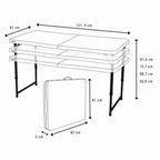 Mesa plegable multiusos ultrarresistente para 4 personas maximo 363kgs protección uv 122x61x56 - 91,5 cm UV100