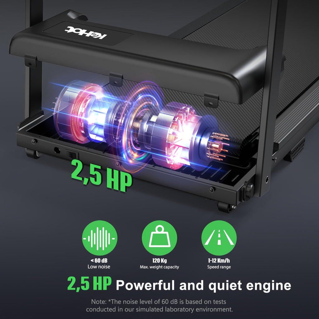 Cinta de correr plegable 3 en 1 para el hogar, motor DC de 2.5HP de pico, control de velocidad de 1-12km/h, pantalla LED, 12 programas preestablecidos, cambio de triple modo, altavoz de música, cinta ancha, compacta para equipo de fitness en el hogar, sin