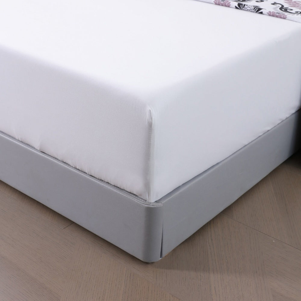 Juego de cama 4 piezas con funda elástica, (Funda de Edredón + Funda Protectora de Colchón + 1/2 Fundas de Almohada), Juego de Funda de Edredón 3-4 Piezas Estilo Nórdico de Color Sólido/Estampado, Ajustable para Camas de 90/105/135/150/180 cm, Regalo Navi