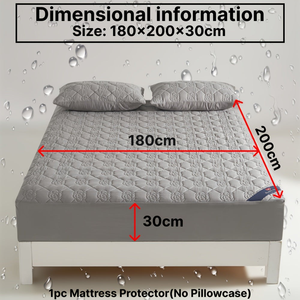 1 Protector de colchón impermeable cómodo, sábana ajustable impermeable suave y transpirable con tecnología Soundwave, funda de colchón de color sólido sin ruido, adecuada para apartamentos, dormitorios, hoteles, habitaciones de invitados y residencias de