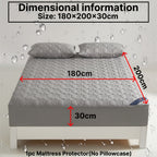1 Protector de colchón impermeable cómodo, sábana ajustable impermeable suave y transpirable con tecnología Soundwave, funda de colchón de color sólido sin ruido, adecuada para apartamentos, dormitorios, hoteles, habitaciones de invitados y residencias de